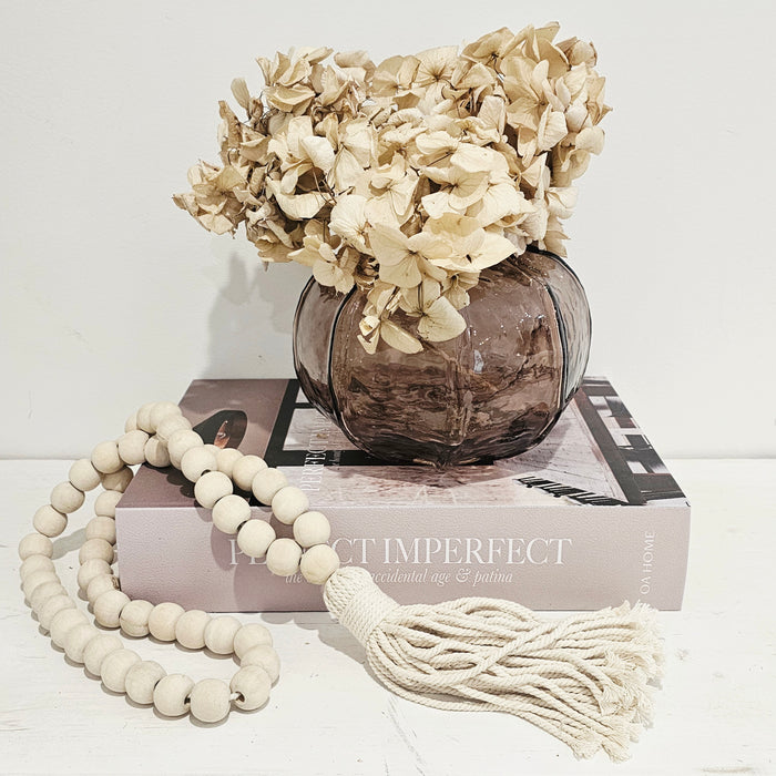 Hutton Wooden Bead Tassel | Natural