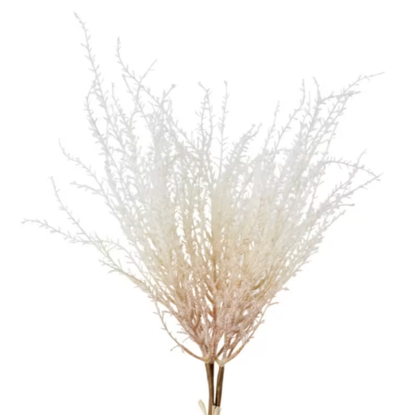 White artificial pampas grass bundle