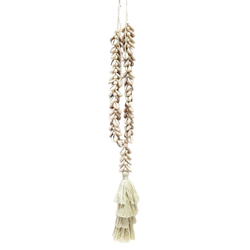 Dawne Shell Tassel | Wall Necklace | Sand