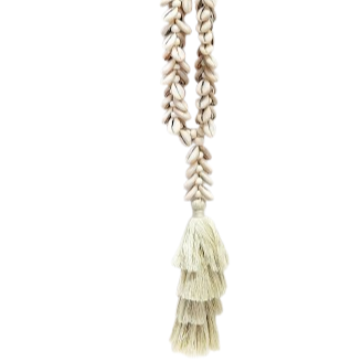 Dawne Shell Tassel | Wall Necklace | Sand