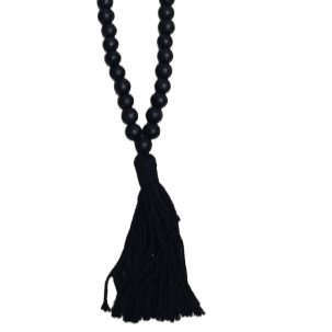 Hutton Wooden Bead Tassel | Black