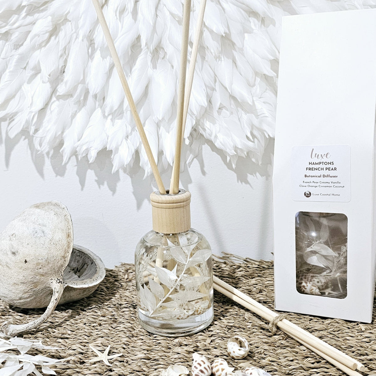 Luxe Botanical Diffuser | Boston Jar | Natural Reeds