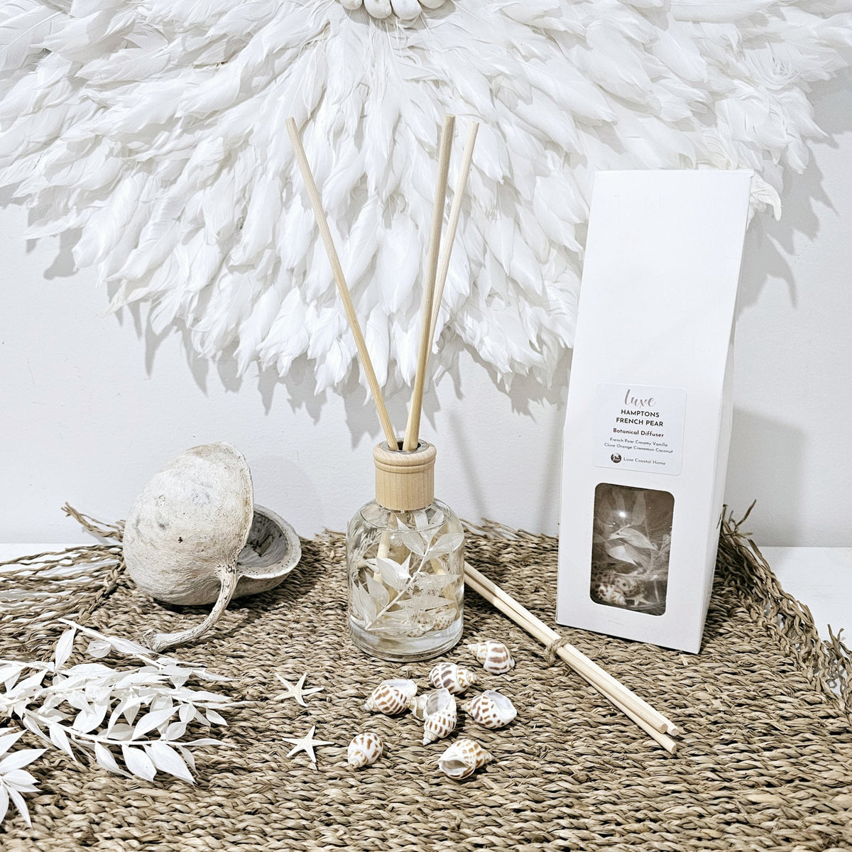Luxe Botanical Diffuser | Boston Jar | Natural Reeds
