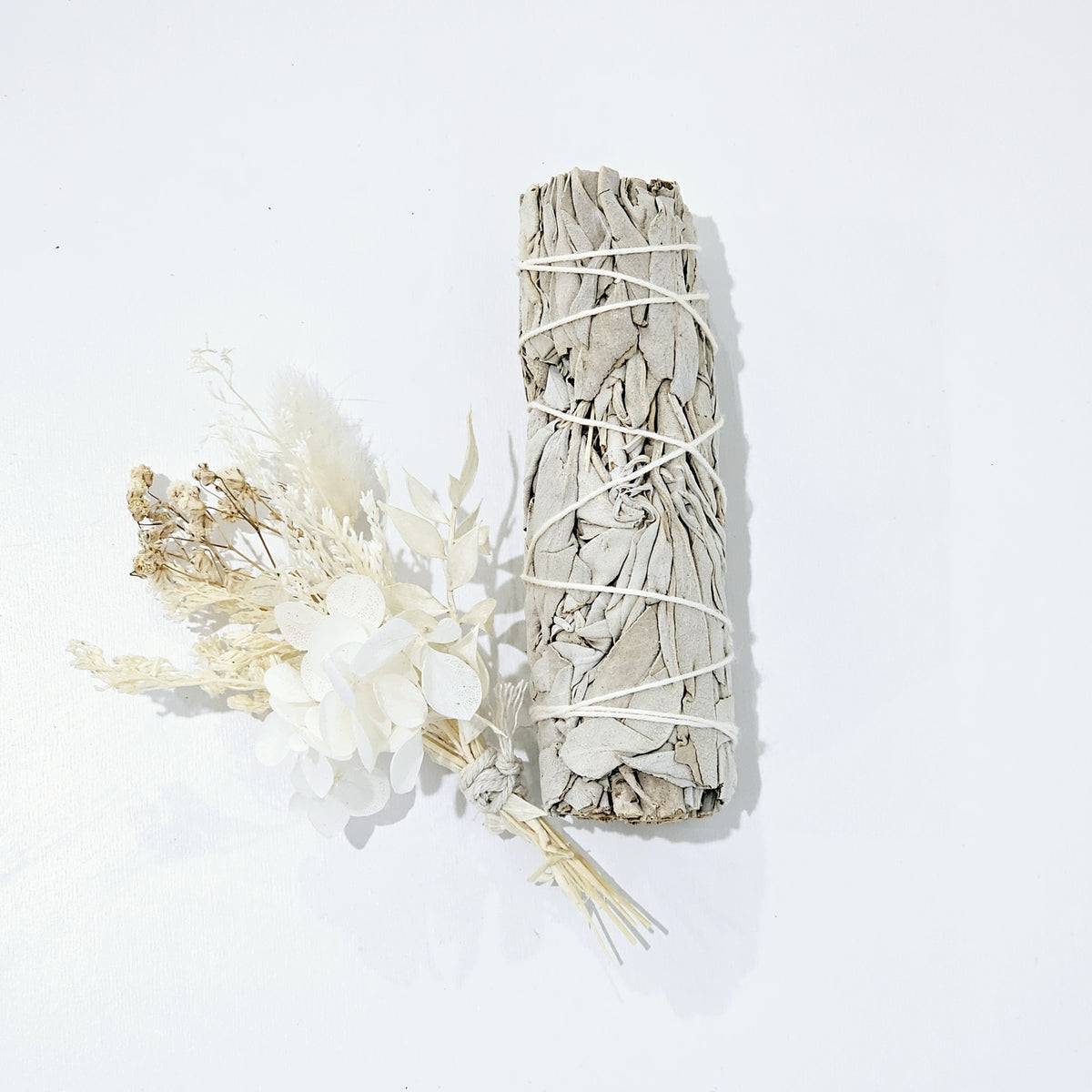 Healing Sage Smudge Stick + Flower Keepsake