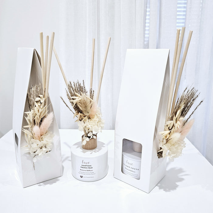 Luxe Dried Flower Diffuser | Boston Jar | Natural Reeds