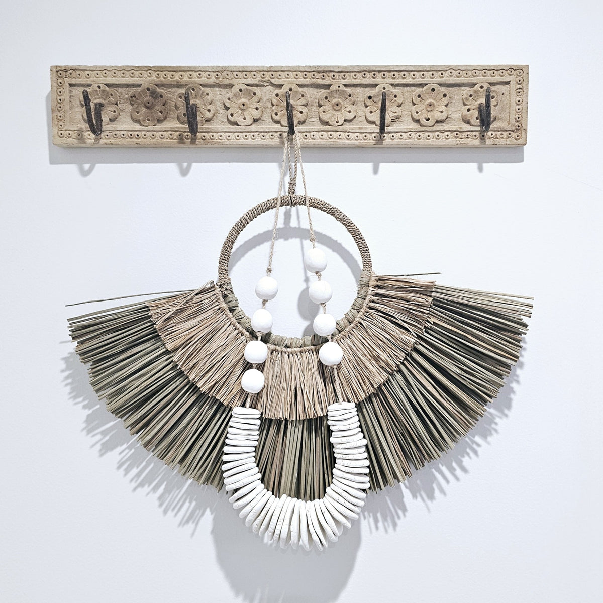 Tiki Seagrass and Raffia Wall Hanging