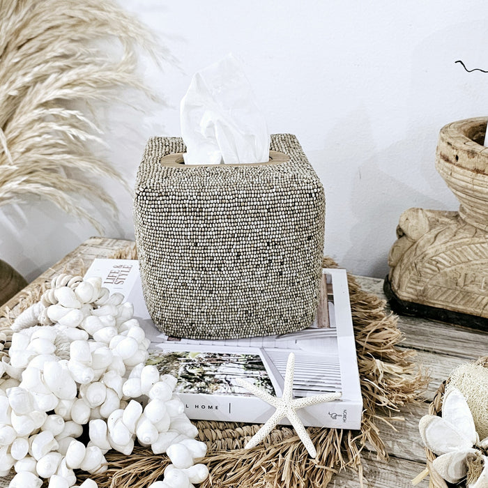 Indah Beaded Tissue Box Cover