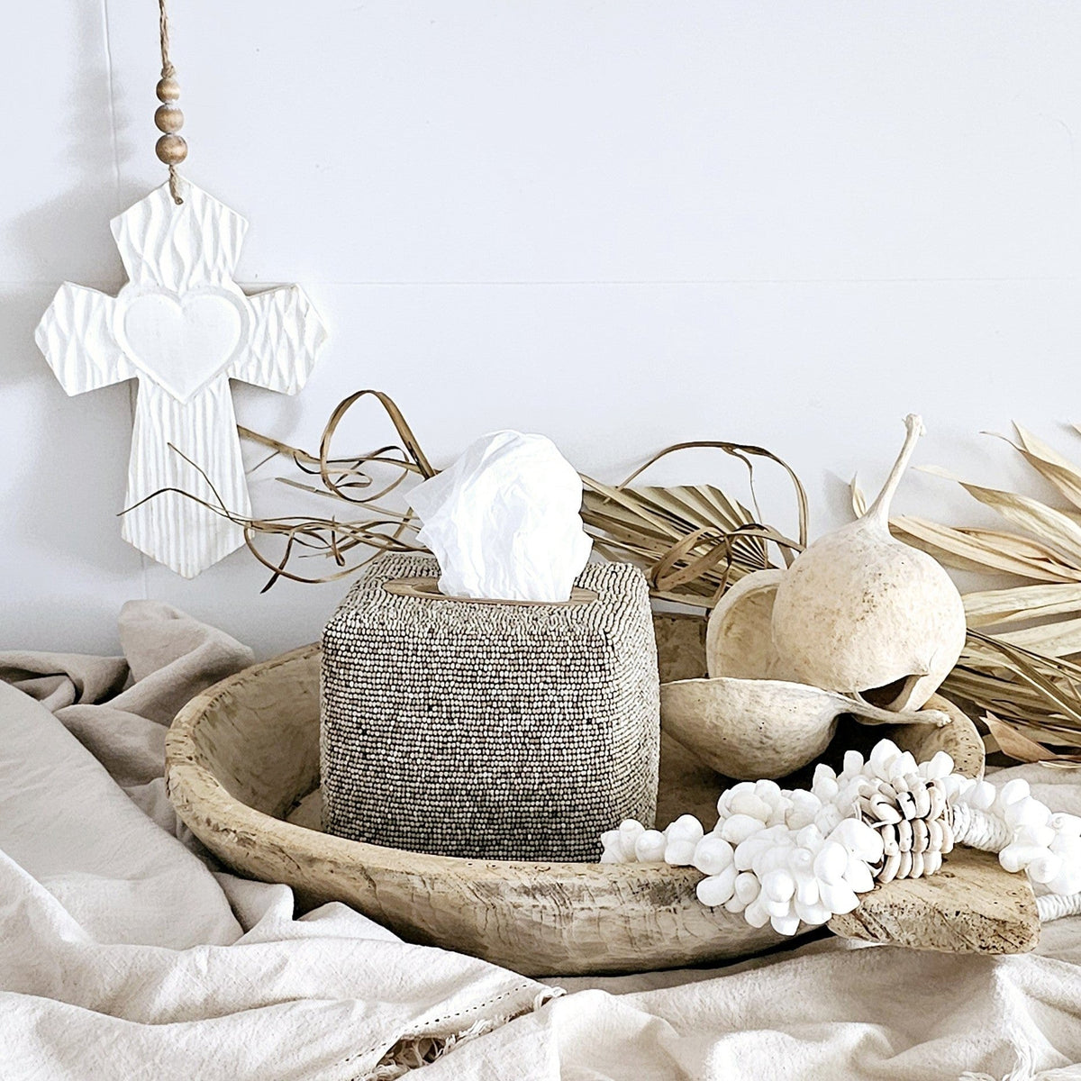 Indah Beaded Tissue Box Cover