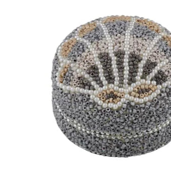 Beaded Shell Keepsake Box