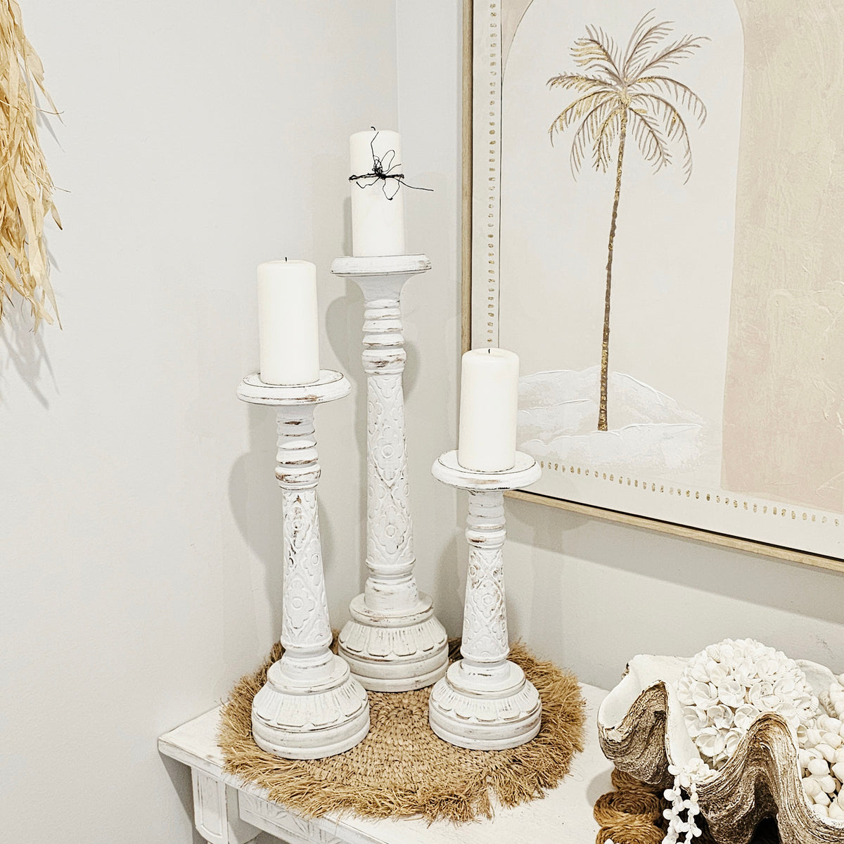 Daisy Boho Candle Holder Set