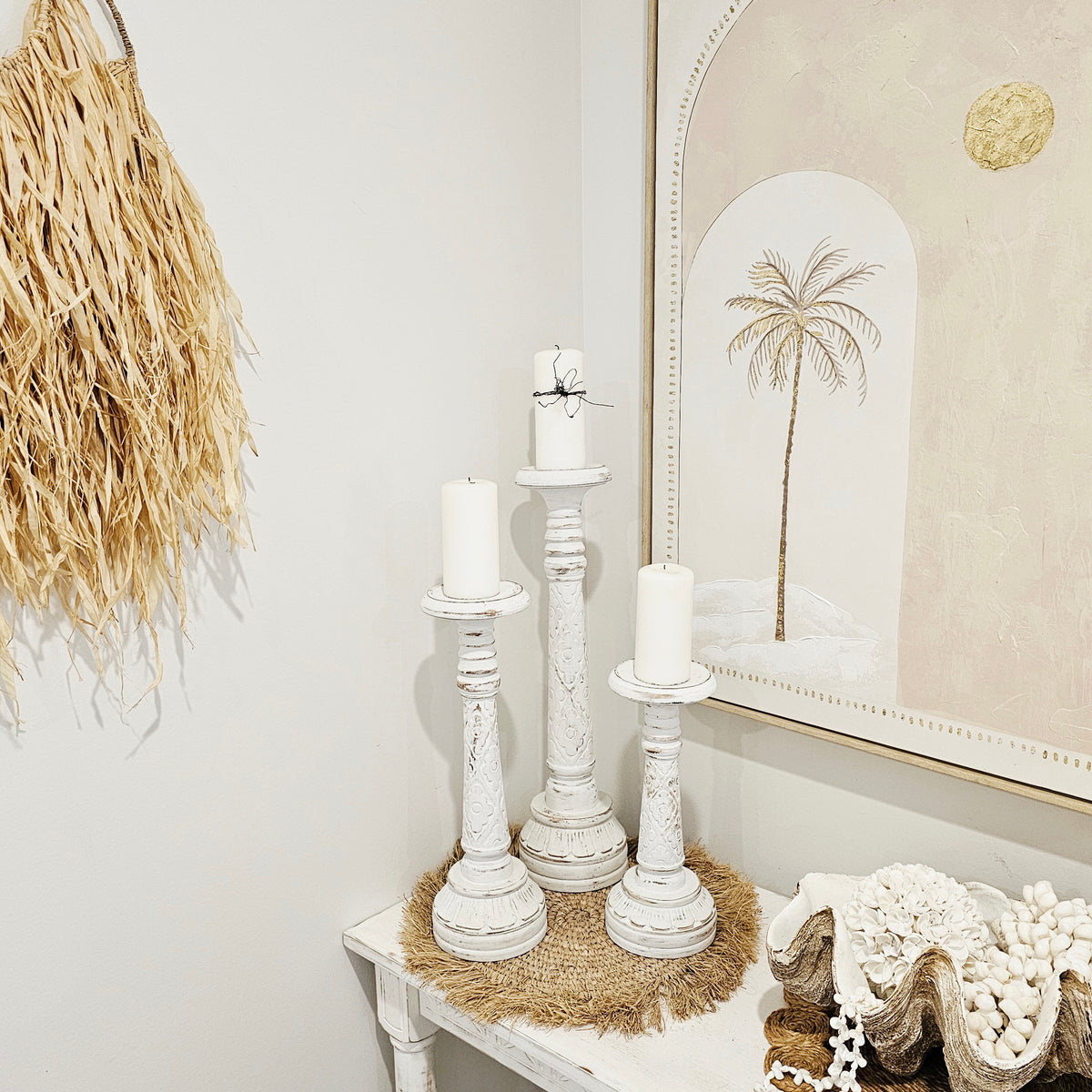 Daisy Boho Candle Holder Set