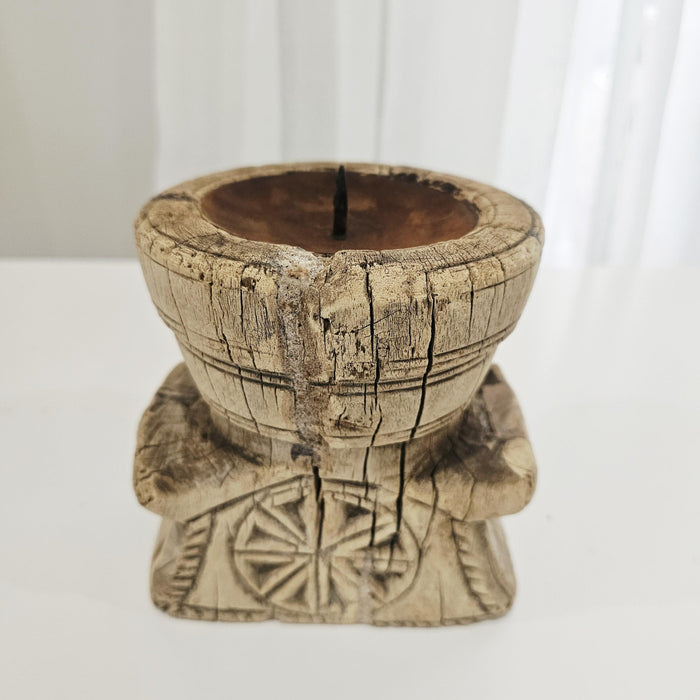 Vintage Indian Gujrati Seeder Candle Holder