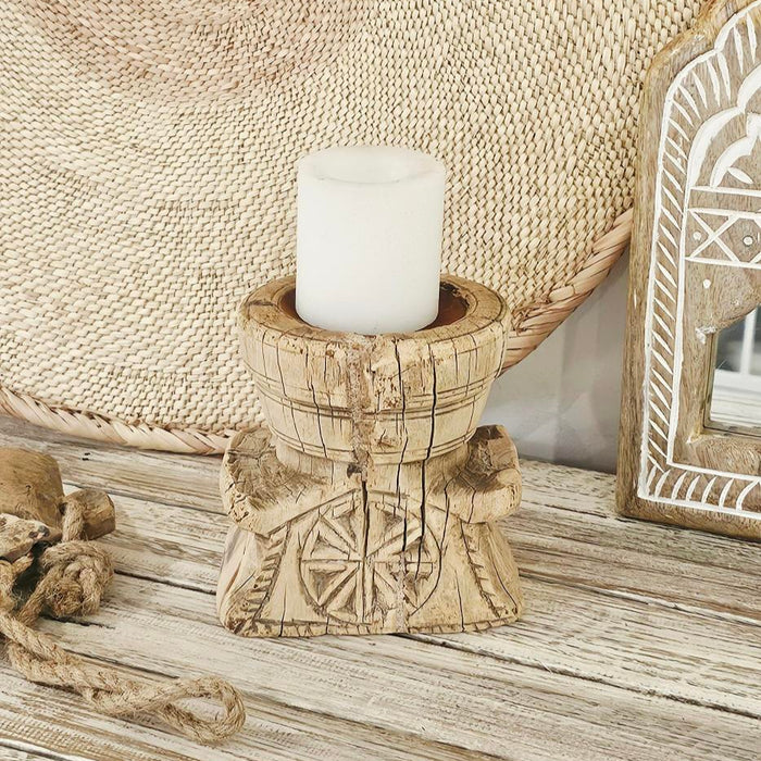 Vintage Indian Gujrati Seeder Candle Holder