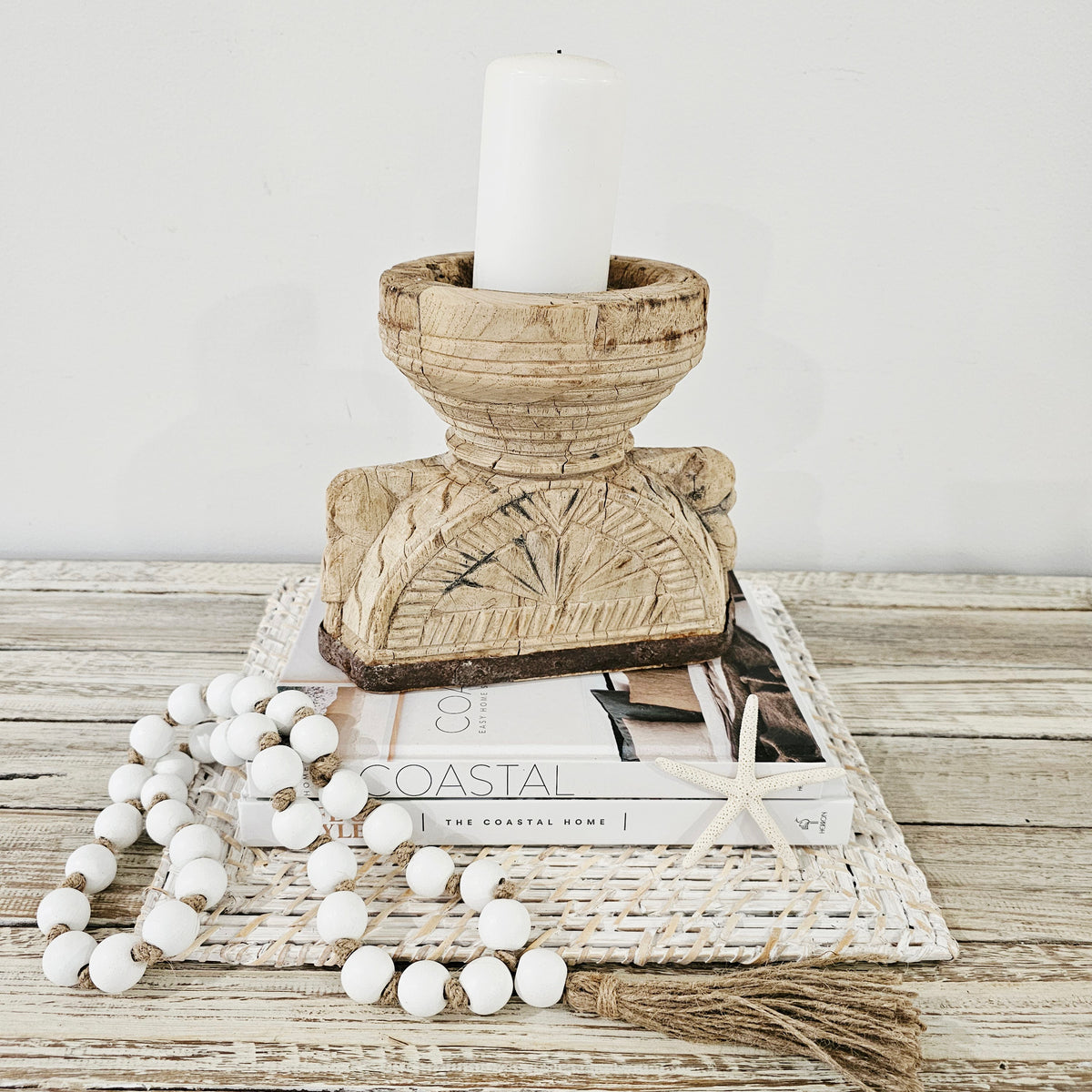 Seagrass Square Place Mat | Whitewash