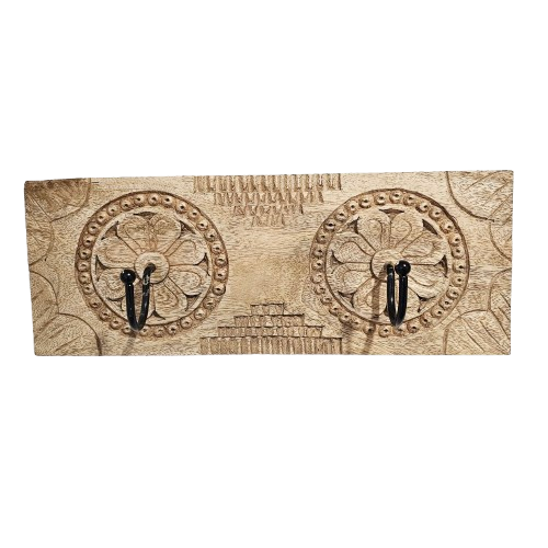Boho Carved Wooden Wall Hook