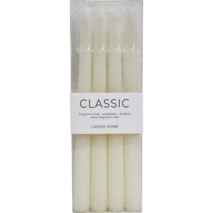 Taper Dinner Candle | White | Set of 4