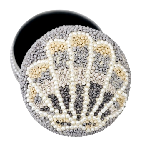 Beaded Shell Keepsake Box