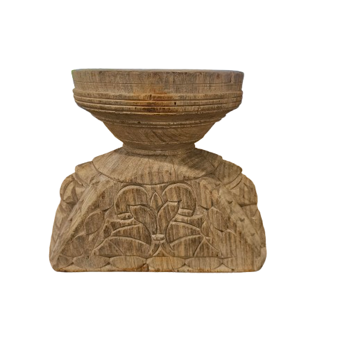 Bleached Vintage Indian Seeder Candle Holder | Style 1