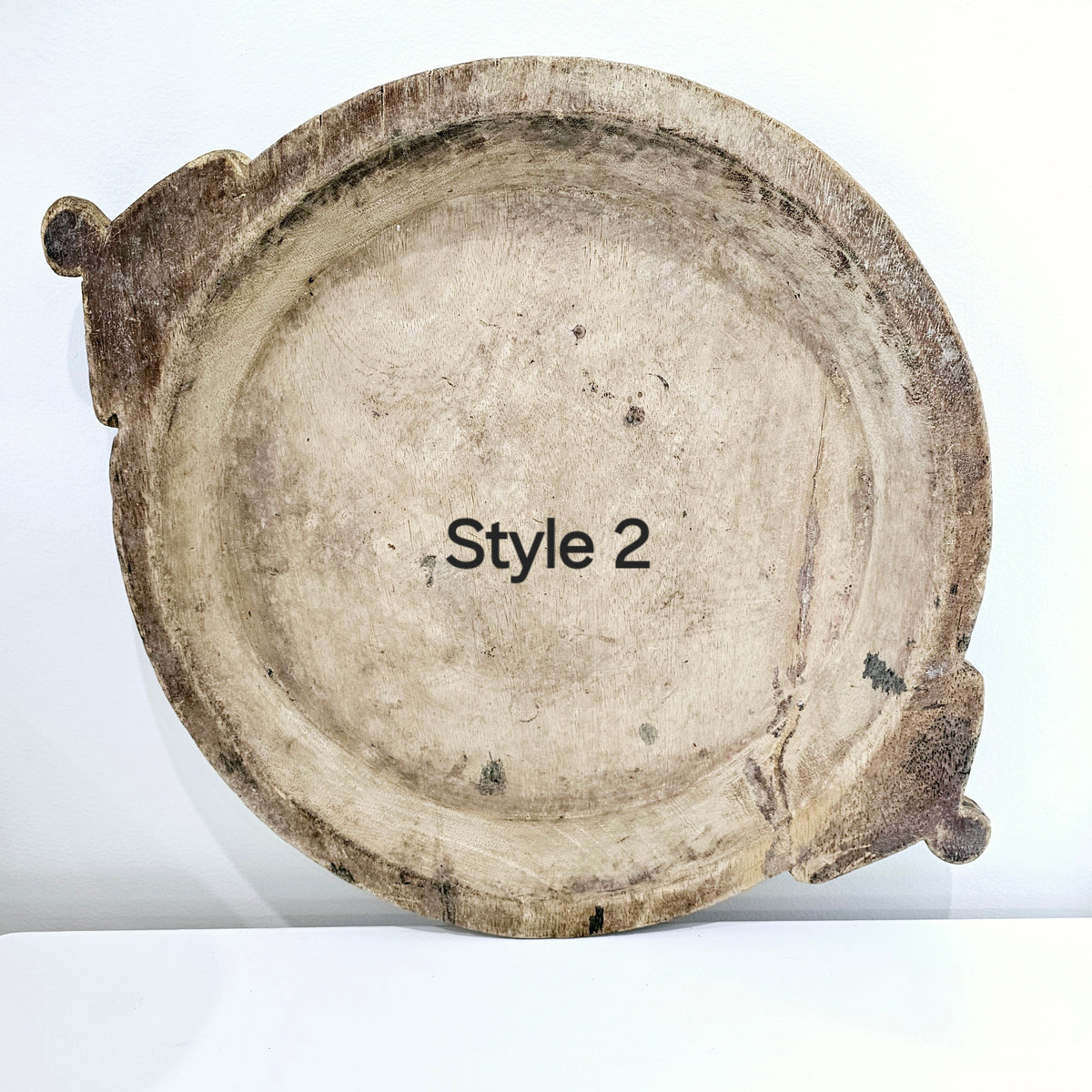 Bleached Vintage Indian Parat Plate | Style 2