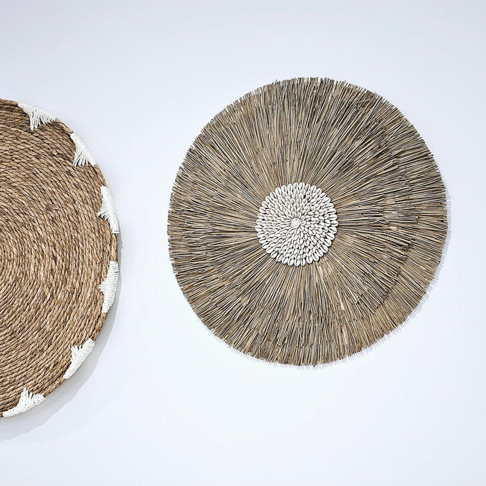 Dune Sea Grass + Shell Wall Hanging | Wall Art.