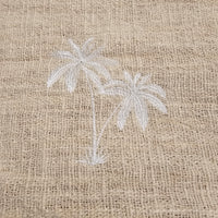 Bora Bora Palm Tree Bed Runner Throw Blanket | White