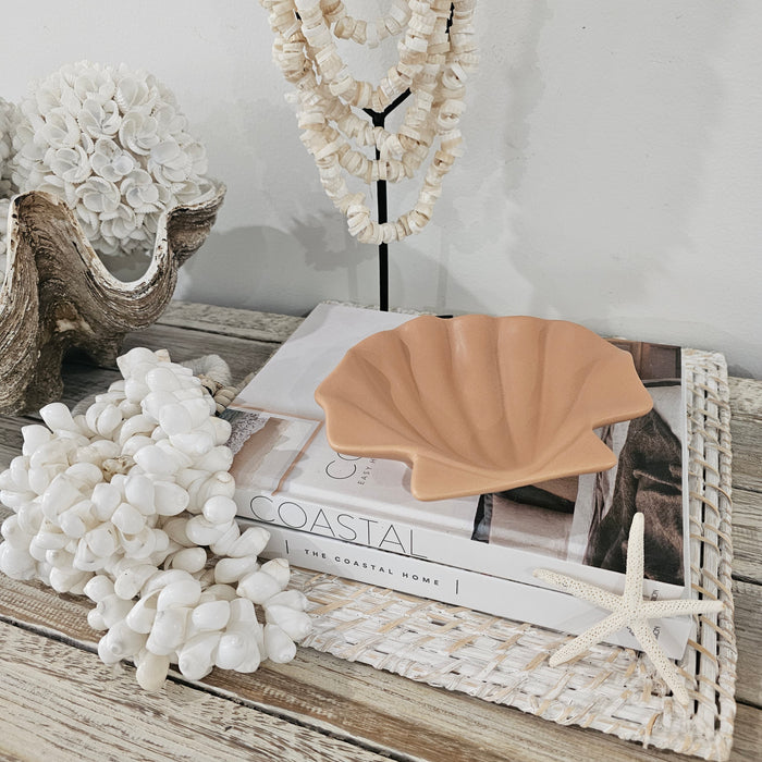 Clam Shell Trinket Plate | Terracotta Clay