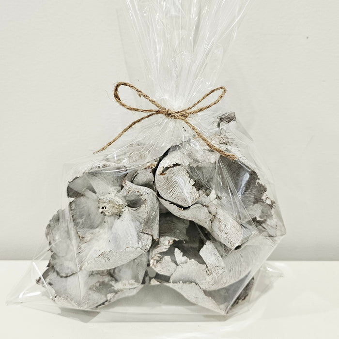 Bag of Preserved Palm Caps | Whitewash