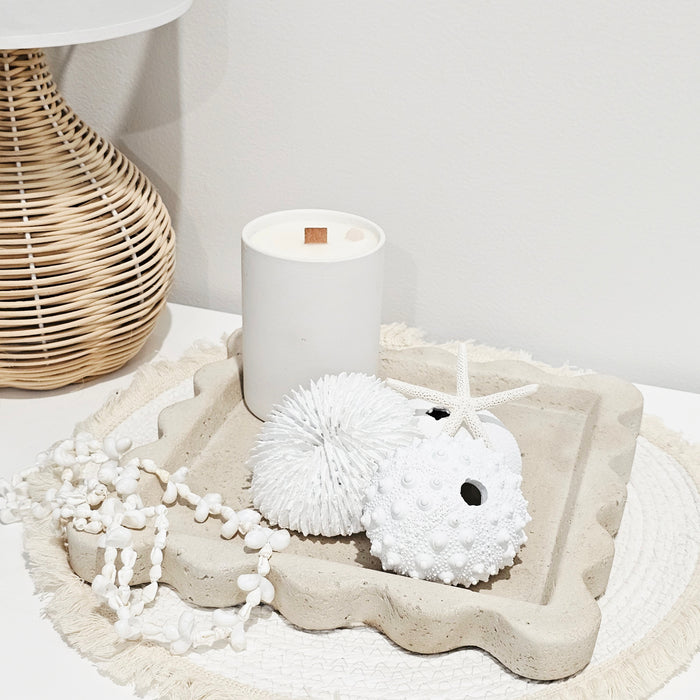 Scalloped Concrete Tray