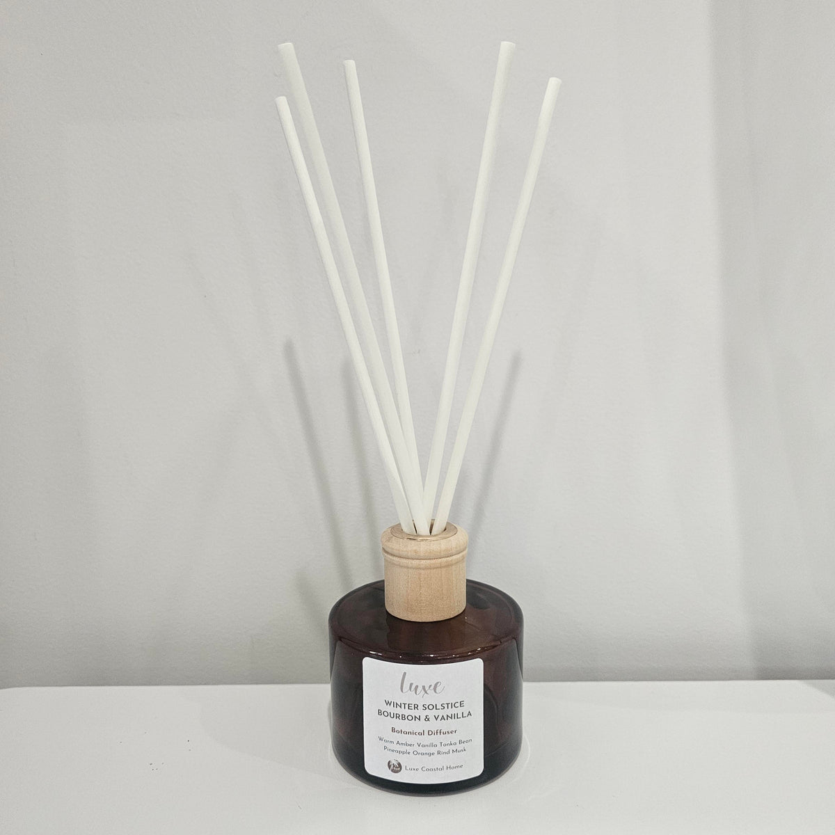 Luxe Reed Diffuser | Round Jar | Amber Glass