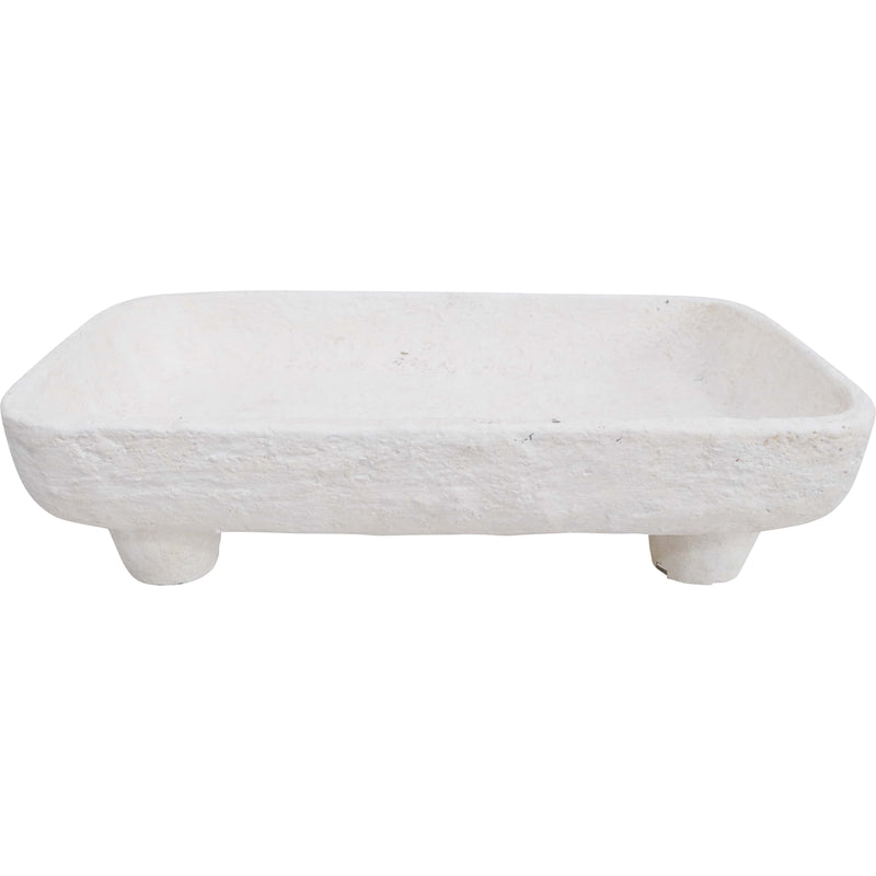 Rustic Concrete Footed Tray