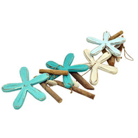 Frangipani Flower + Driftwood Garland | Aqua