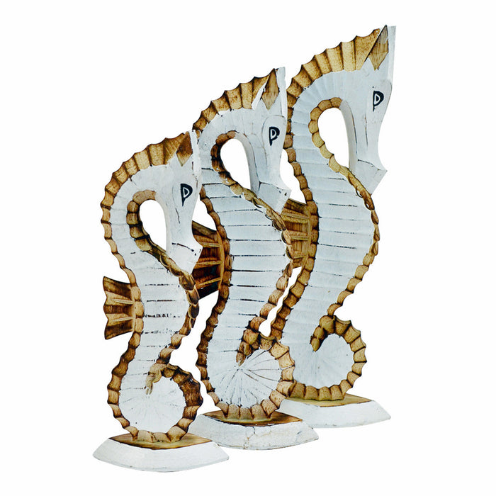 Serenity Carved Wooden Seahorse