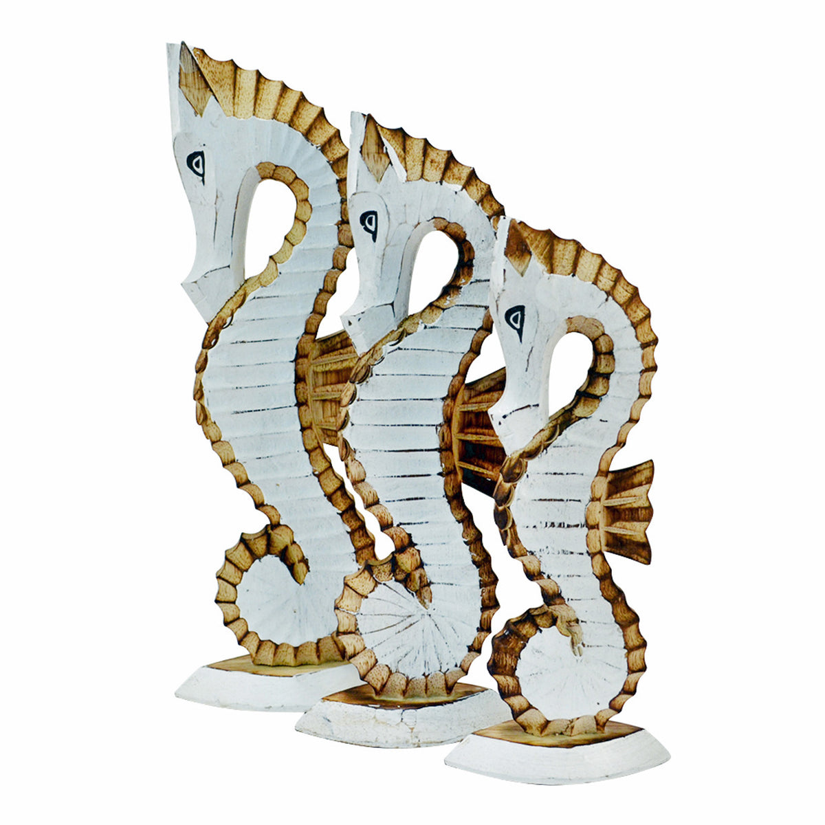 Serenity Carved Wooden Seahorse