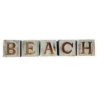 Rustic BEACH Wooden Block Word Art