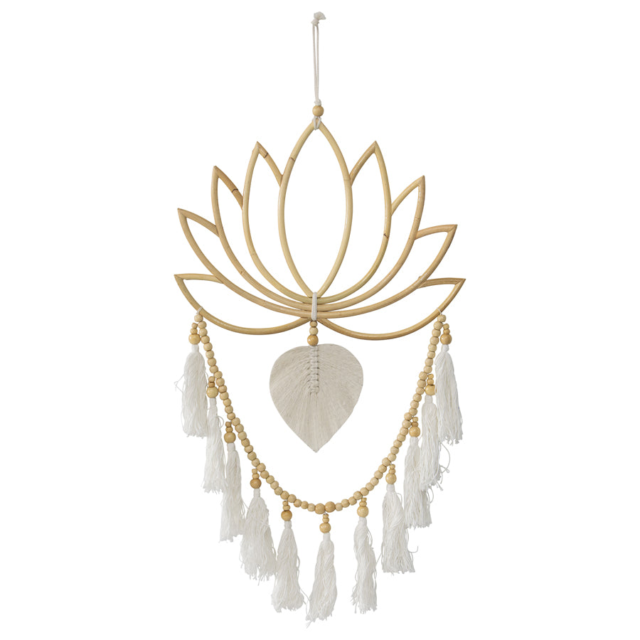 Lotus Rattan Wall Hanging