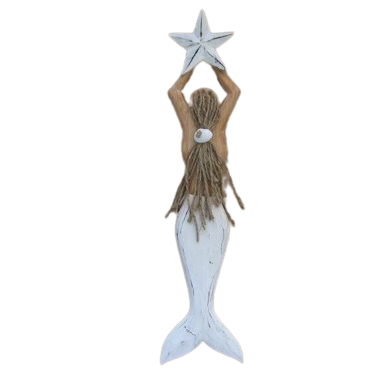 Rustic Wooden Hanging Mermaid