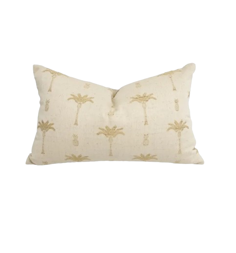 Cabo Tropical Palm Tree Cushion | Sand 60x40 cm