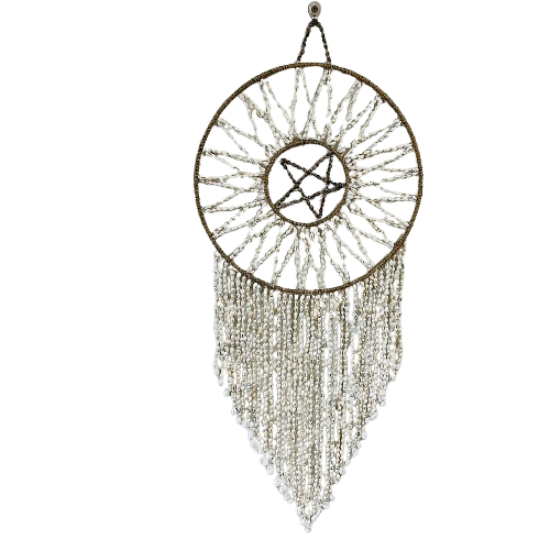 Cascading Shell Star Dream Catcher Balinese Wall Hanging