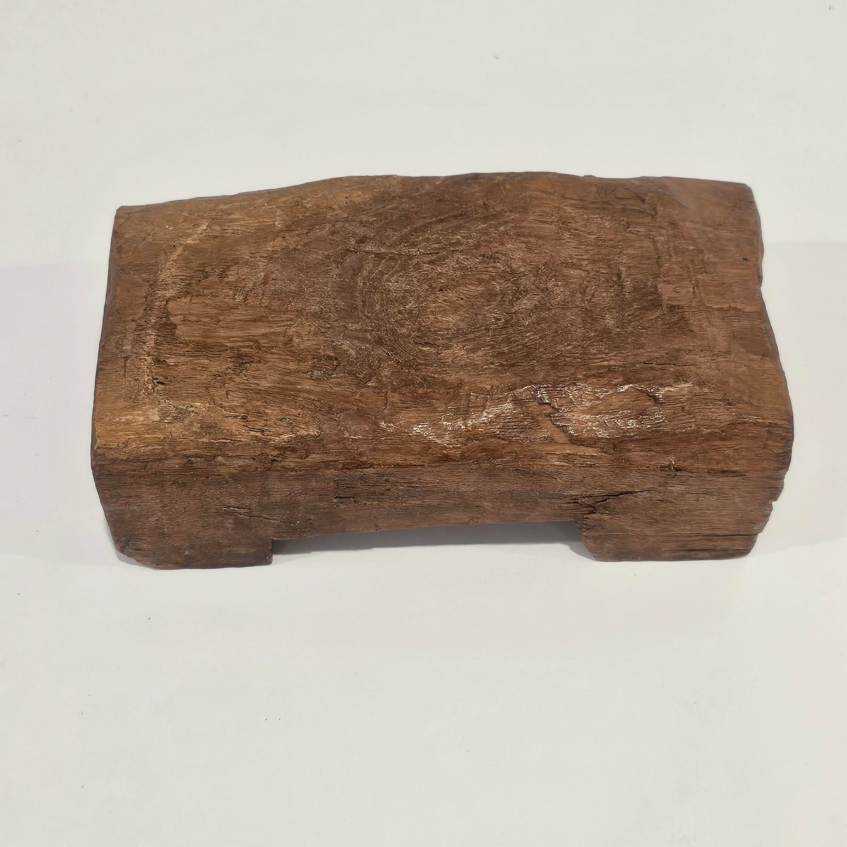 Vintage Indian wooden Bajot table with wabi style for coastal and Boho home decor styling