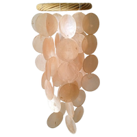 Sunset Capiz Shell Wind Chime Blush.