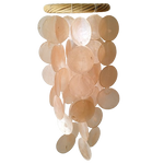 Sunset Capiz Shell Wind Chime Blush.