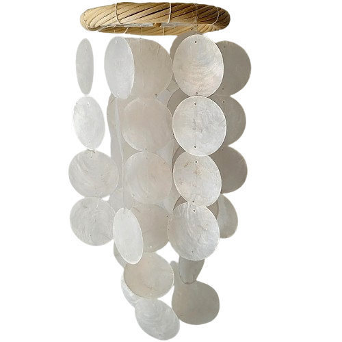 Moonlight Capiz Shell Wind Chime White