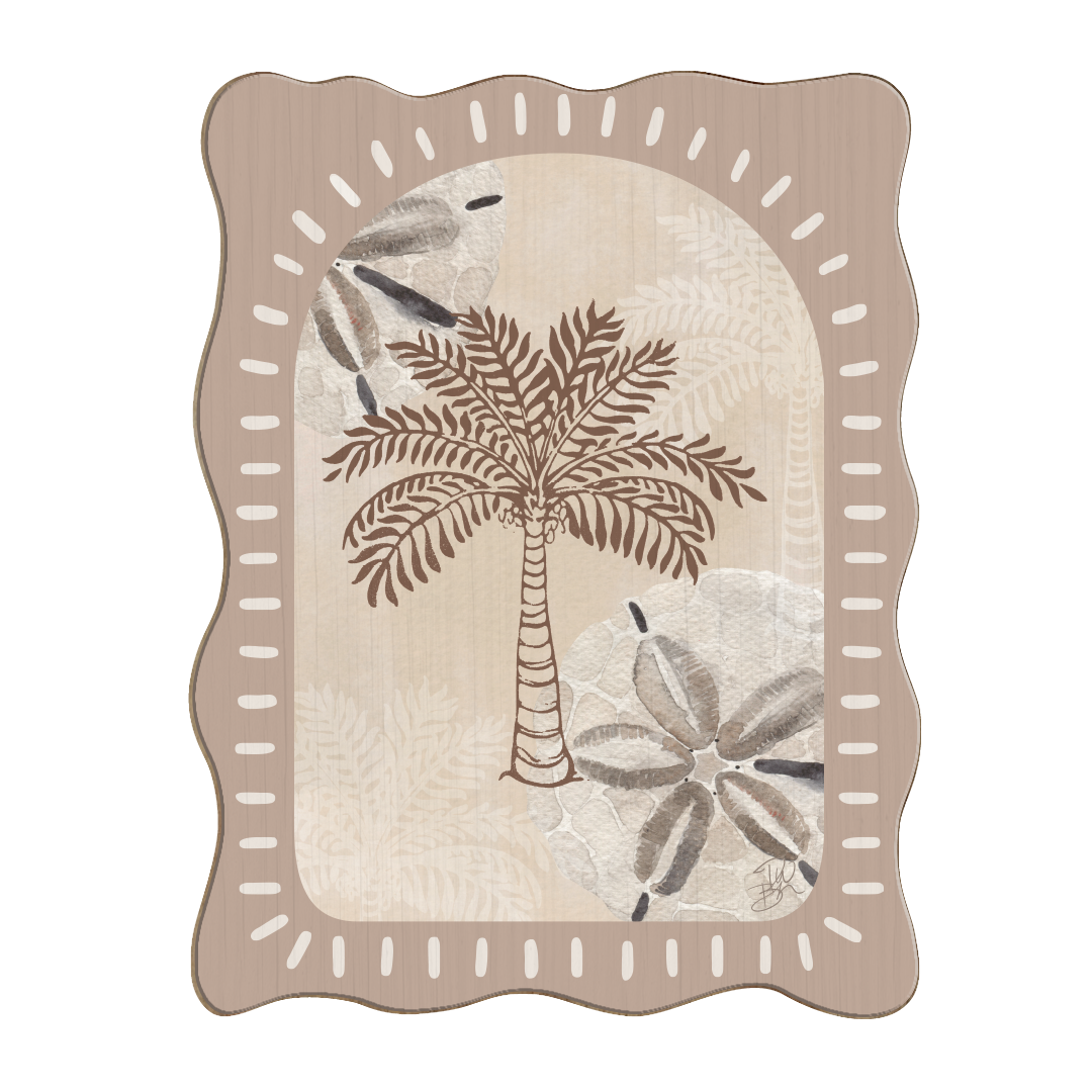 Coco Palm Scallop Edge Wall Art