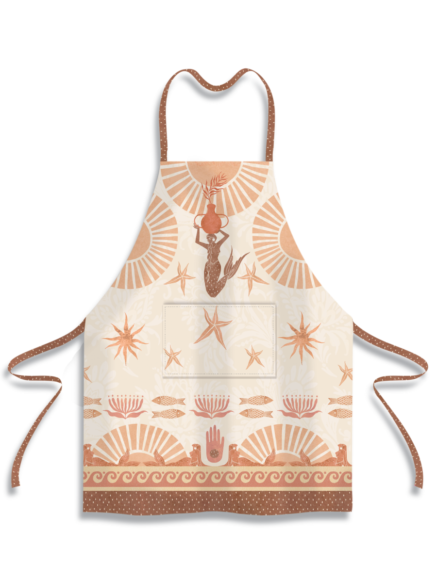 Mermaid Stamp Print Apron
