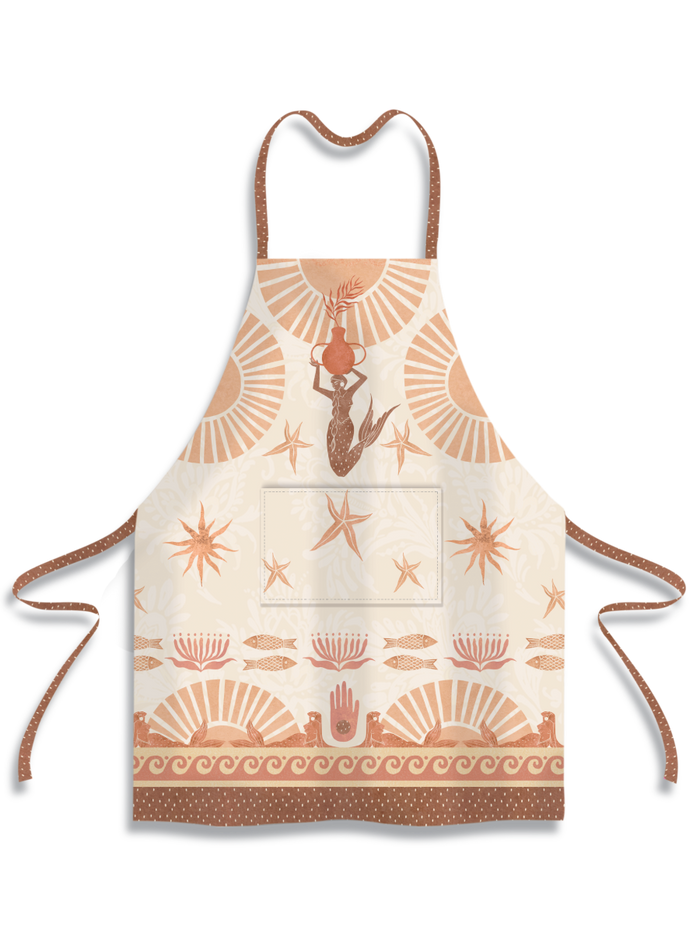 Mermaid Stamp Print Apron