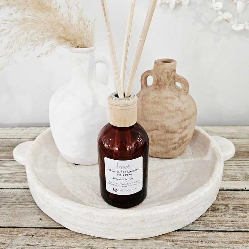 Luxe Reed Diffuser | Boston Jar | Amber Glass