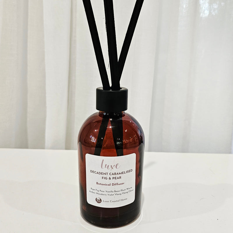 Luxe Reed Diffuser | Boston Jar | Amber Glass