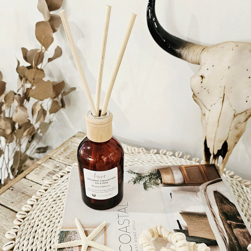 Luxe Reed Diffuser | Boston Jar | Amber Glass