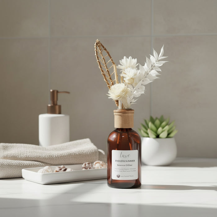 Coastal Home Fragrance Botanical Reed Diffuser Coastal Beach House Decor Gift Ideas