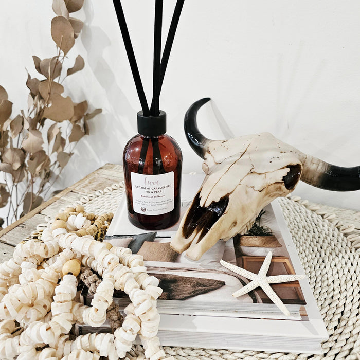 Luxe Reed Diffuser | Boston Jar | Amber Glass